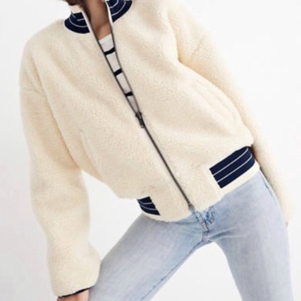 Madewell Sherpa Portland Fleece bomber